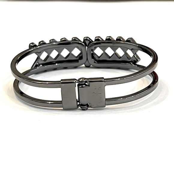 Coach Hinge Baguette Crystal Bangle Bracelet - Picture 3 of 5